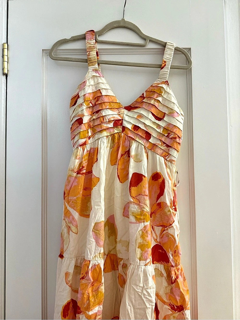 LÉA Abstract Print Maxi Dress Size Small Like New